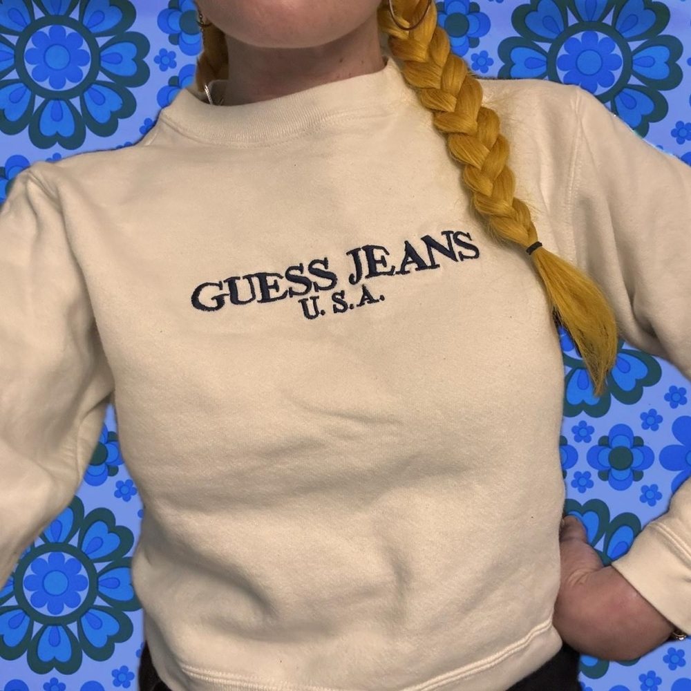 Vintage Guess Jeans USA Cream Sweatshirt